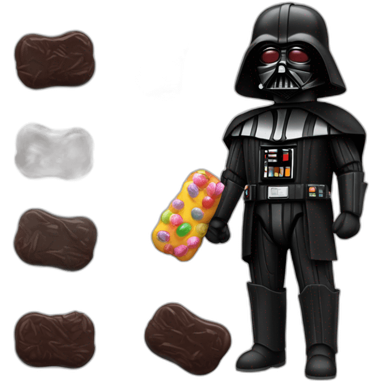 Dark Vador qui joue a Candy rush emoji