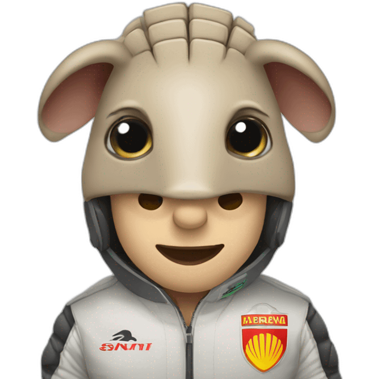 Formula 1 con un armadillo emoji