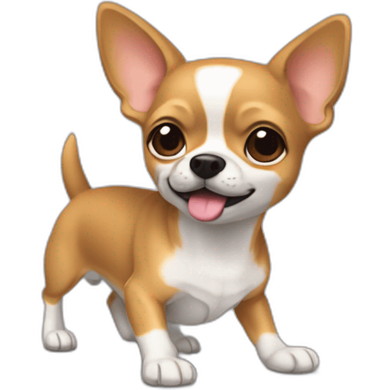 Une métrés qui balade un chihuahua emoji