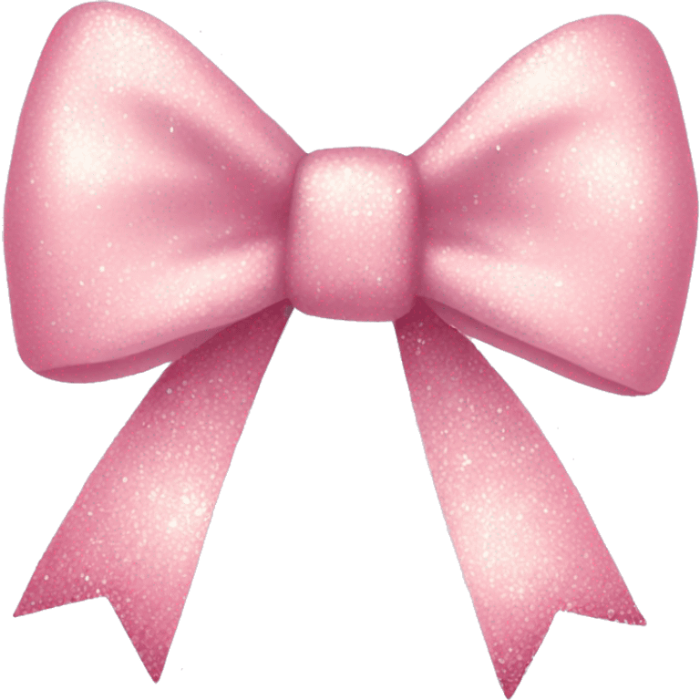 pastel pink Bow glitter emoji