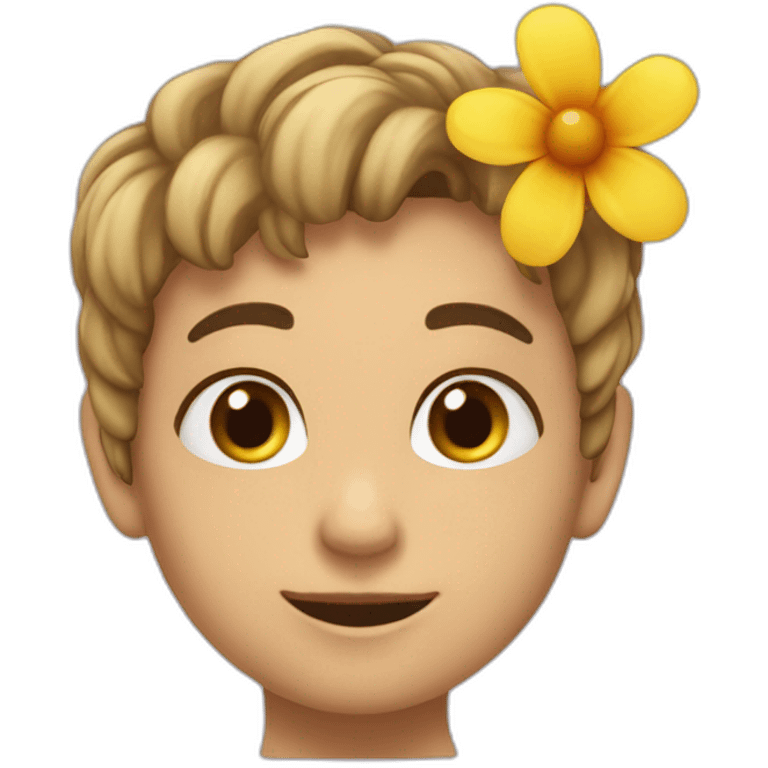 Coração-com flor emoji