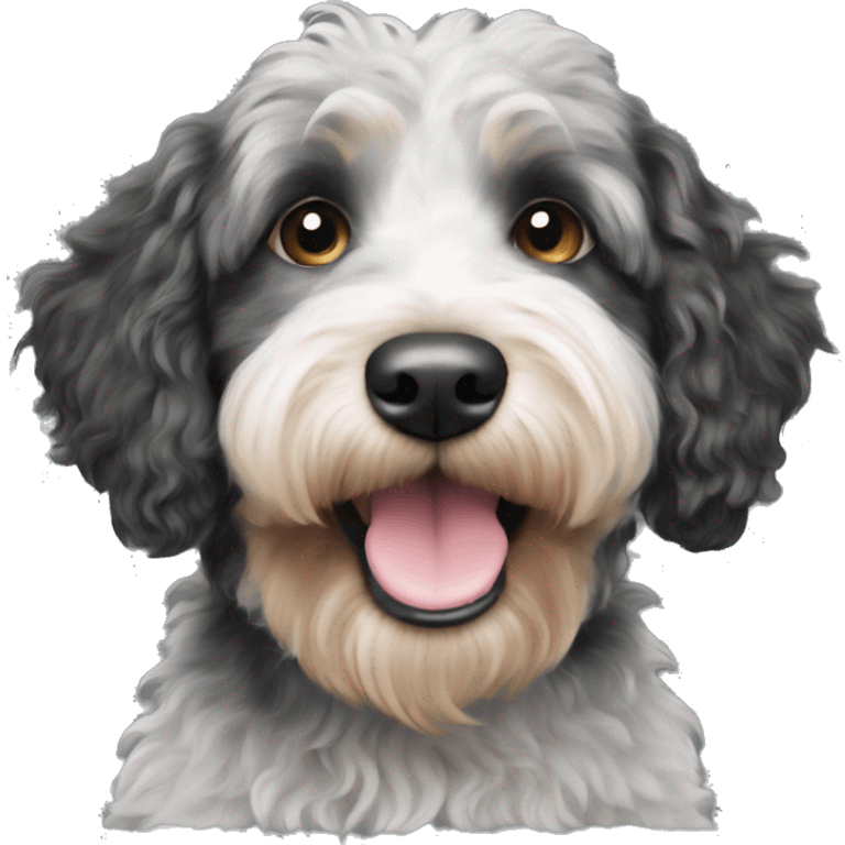 Aussiedoodle black emoji