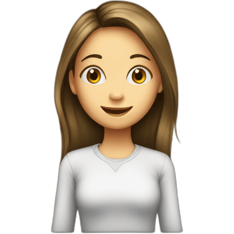 a girl near the board emoji