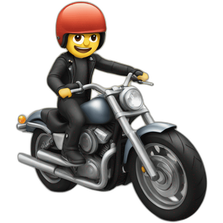 Biker wheelie emoji