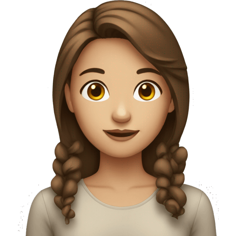 brown hair girl emoji