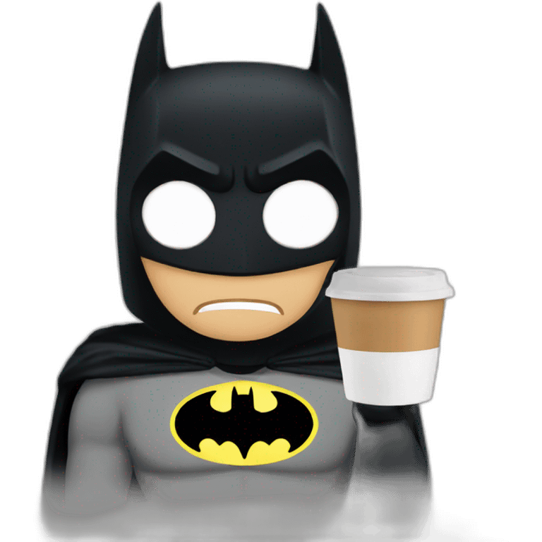 batman drinking coffee emoji