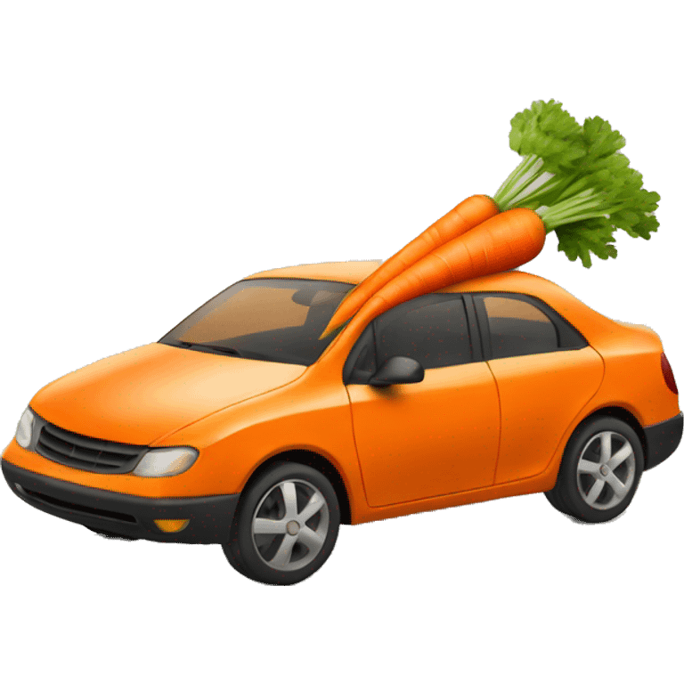 Carrot in a car emoji