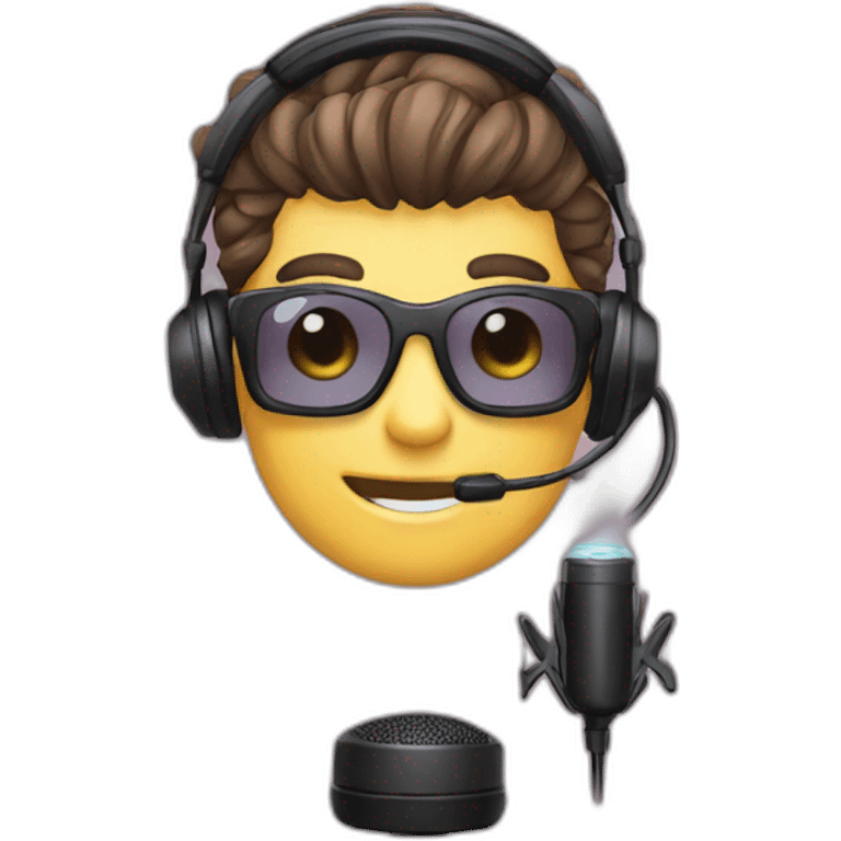 gamer , livestreaming , mic , gaming , computer emoji