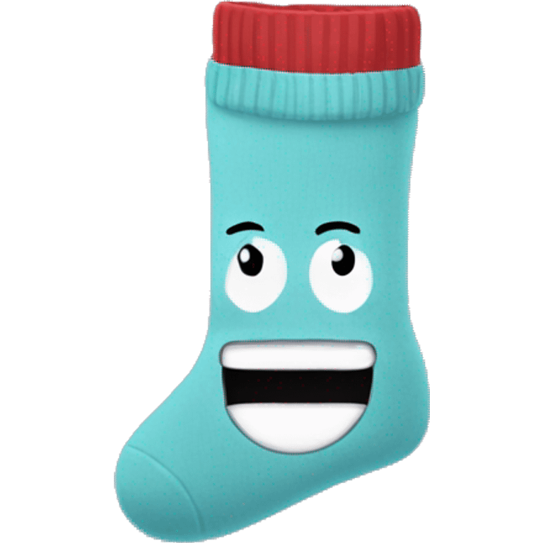 Sock with a crying face emoji