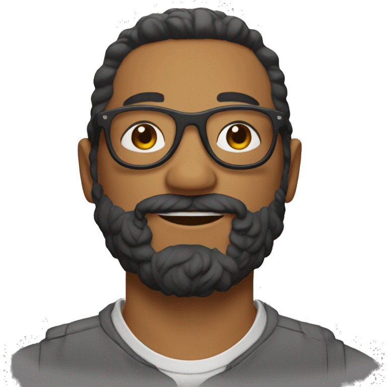 Pelo corto barba gafas emoji