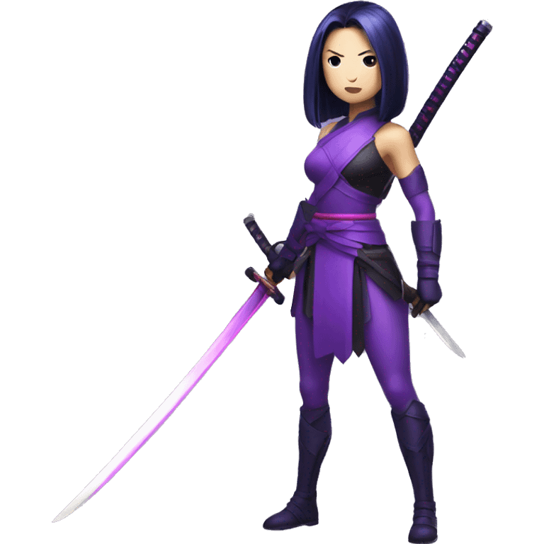 Psylocke with a katana emoji