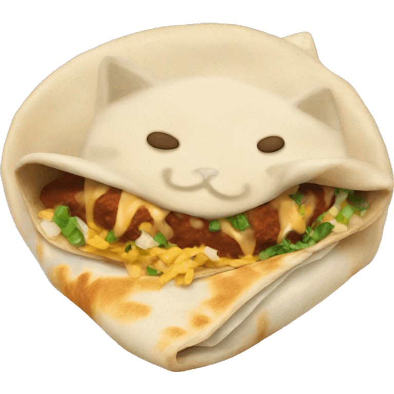 Un chat avec un burrito  emoji