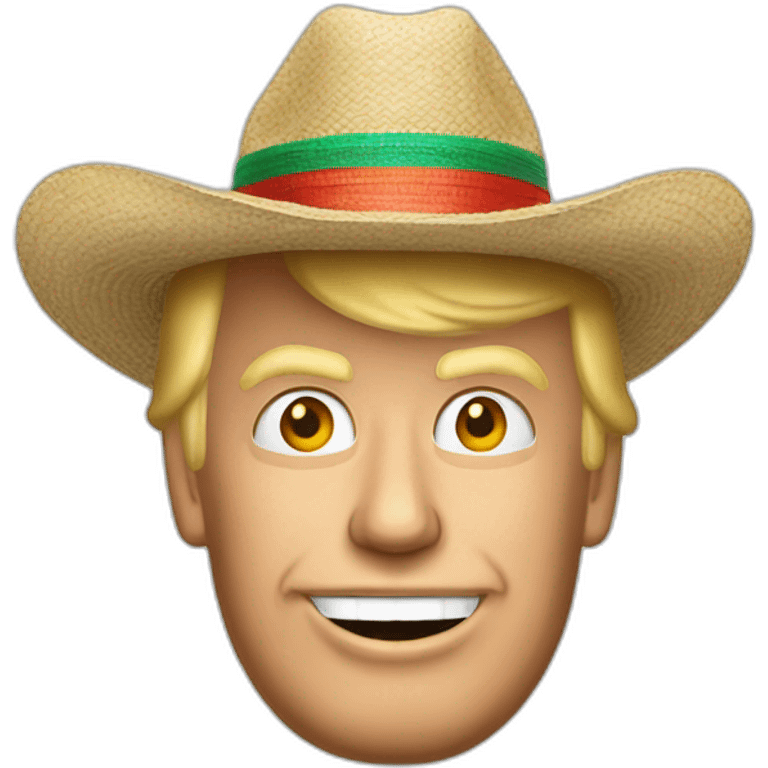 Donald Trump avec un Chapeau mexicain emoji