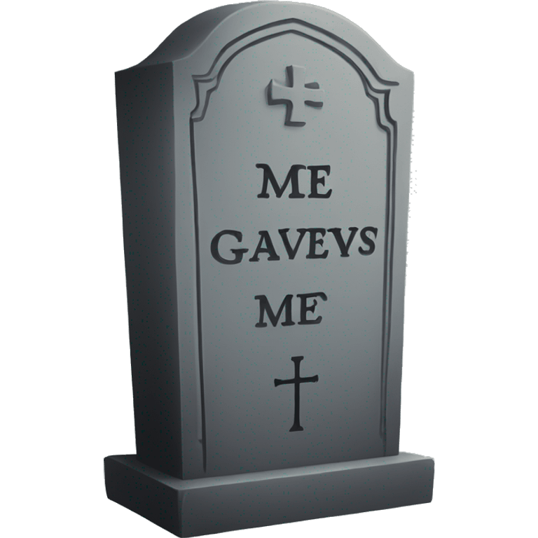 Gravestone that says Me emoji