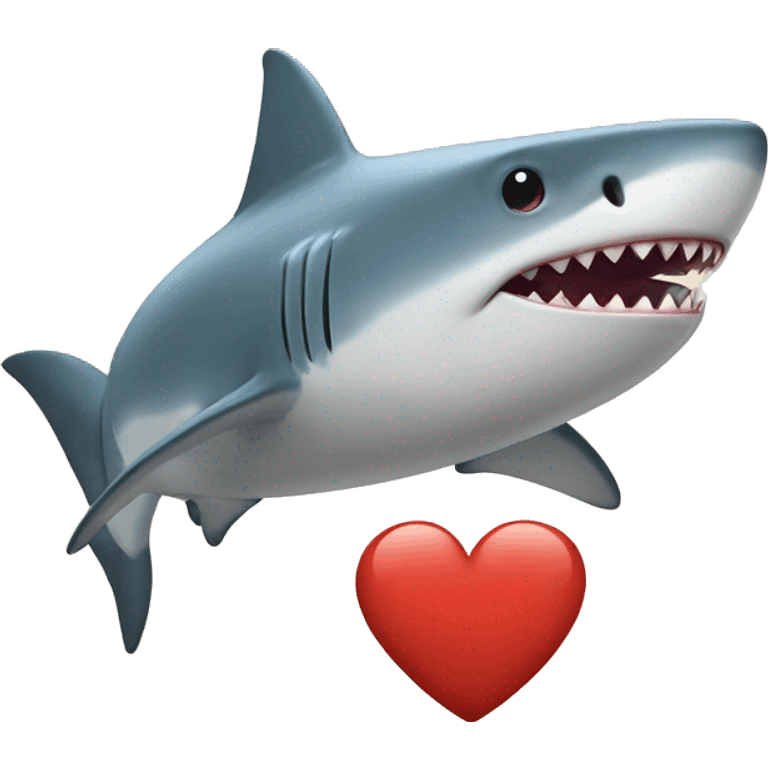 shark with heart emoji