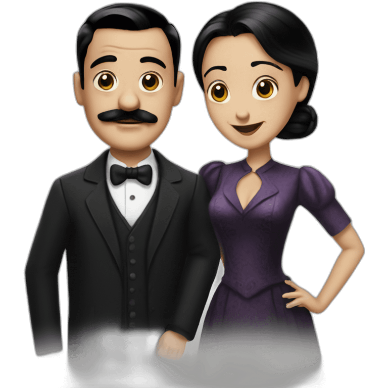 Martisha and Gomez Addams emoji