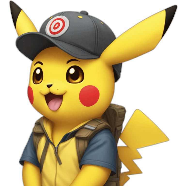 Pikachu with a donnerblitz emoji