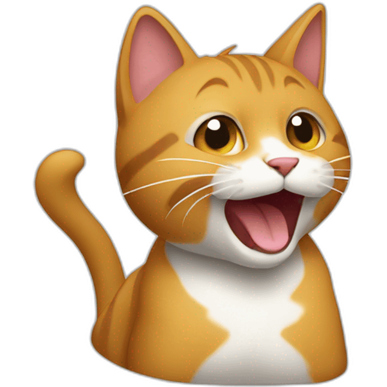 Gato sacando la lengua para un lado emoji