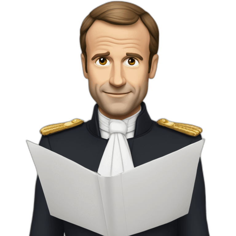 Macron qui fait un signe allemand emoji