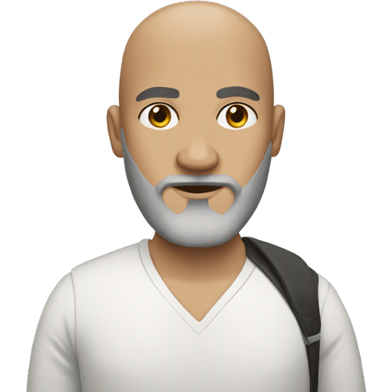 bald guy with black beard full body emoji