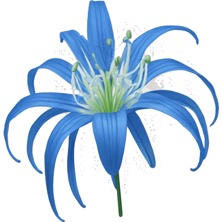 Blue spider lily emoji