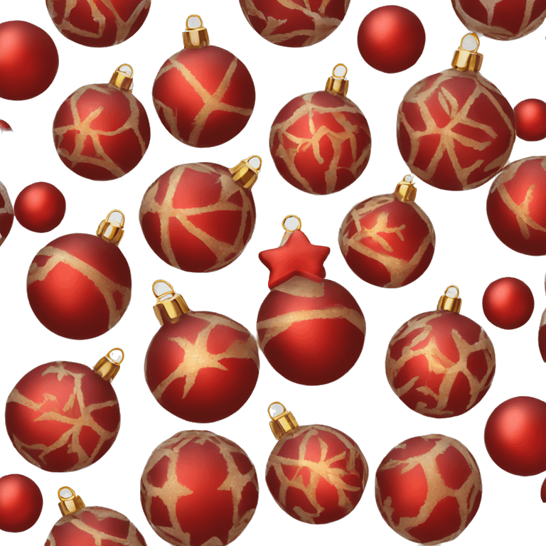 Christmas three with red balls  emoji