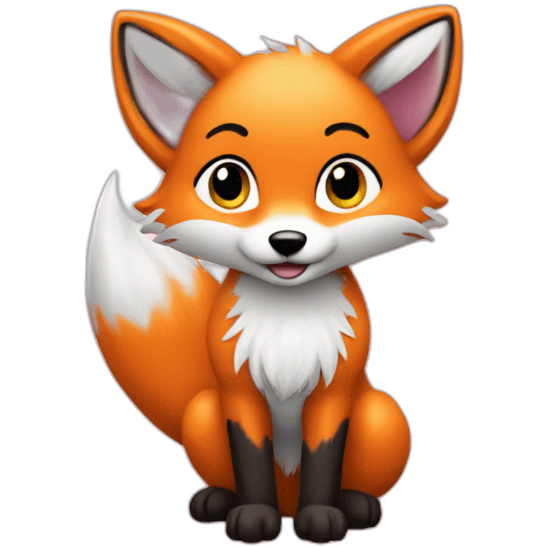 tails of a fox pink emoji