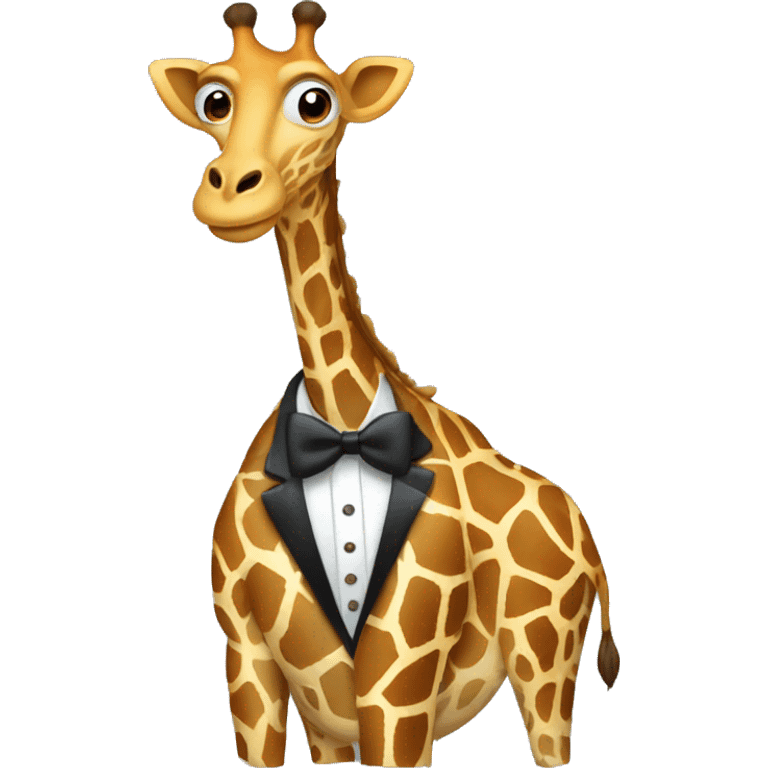 Giraff wearing a tuxedo  emoji