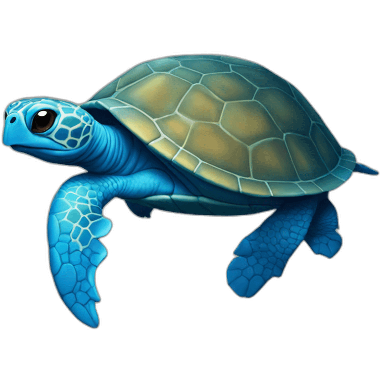 Tortue bleue emoji