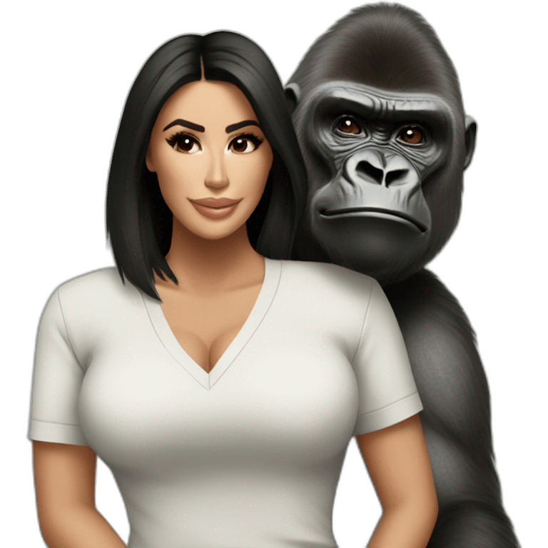 Gorilla with Kim Kardashian emoji