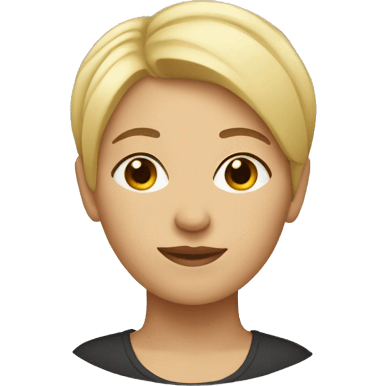 Woman with short blonde hair emoji