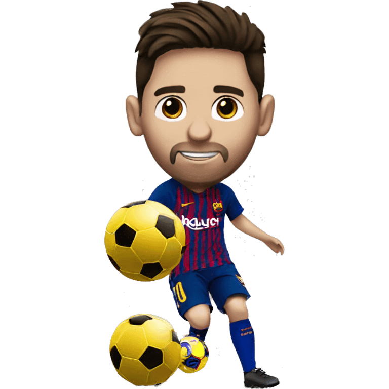 Messi with the ballon d’or emoji