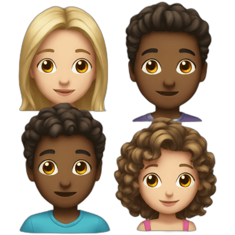 3 kids emoji