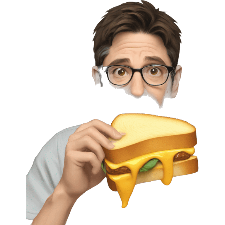 steve albini eating a grilled cheese emoji