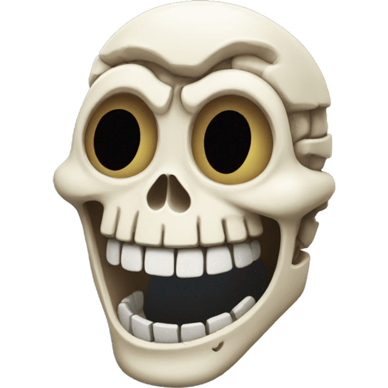 Skeleton laughing emoji