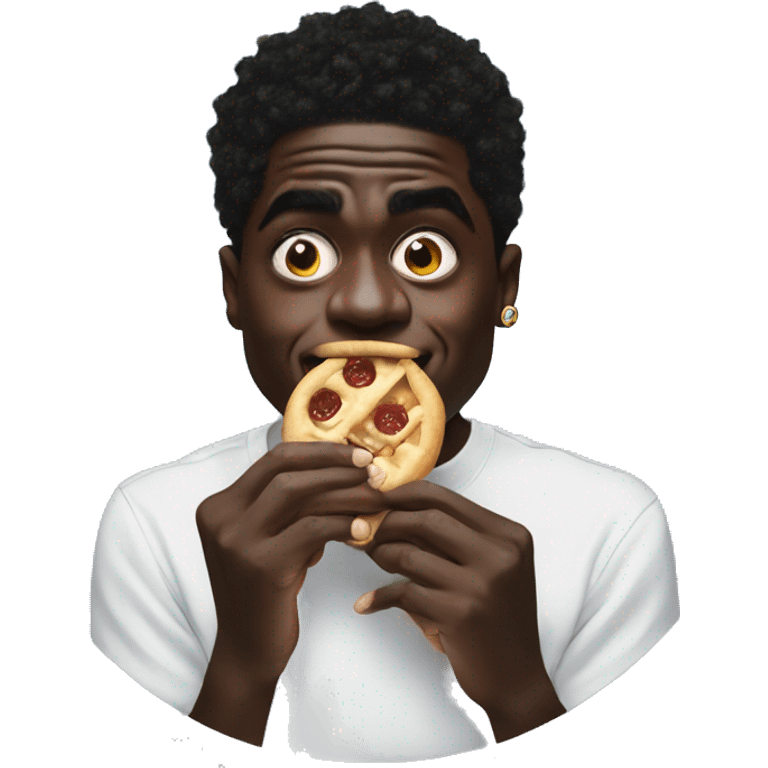 Kodak black eating a blue circle emoji