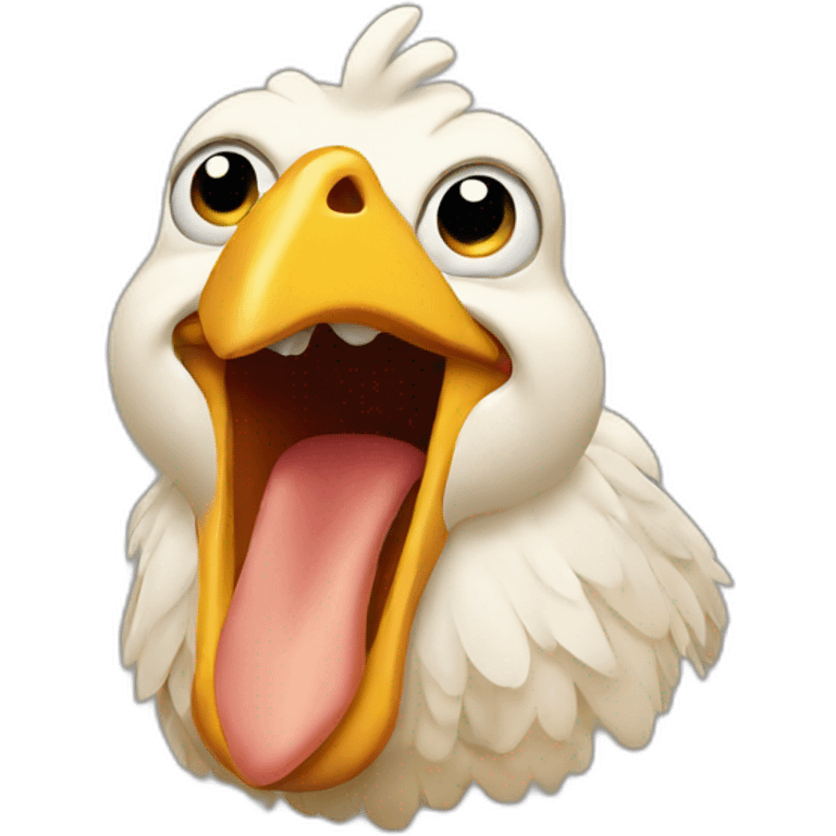 chicken with teeth emoji