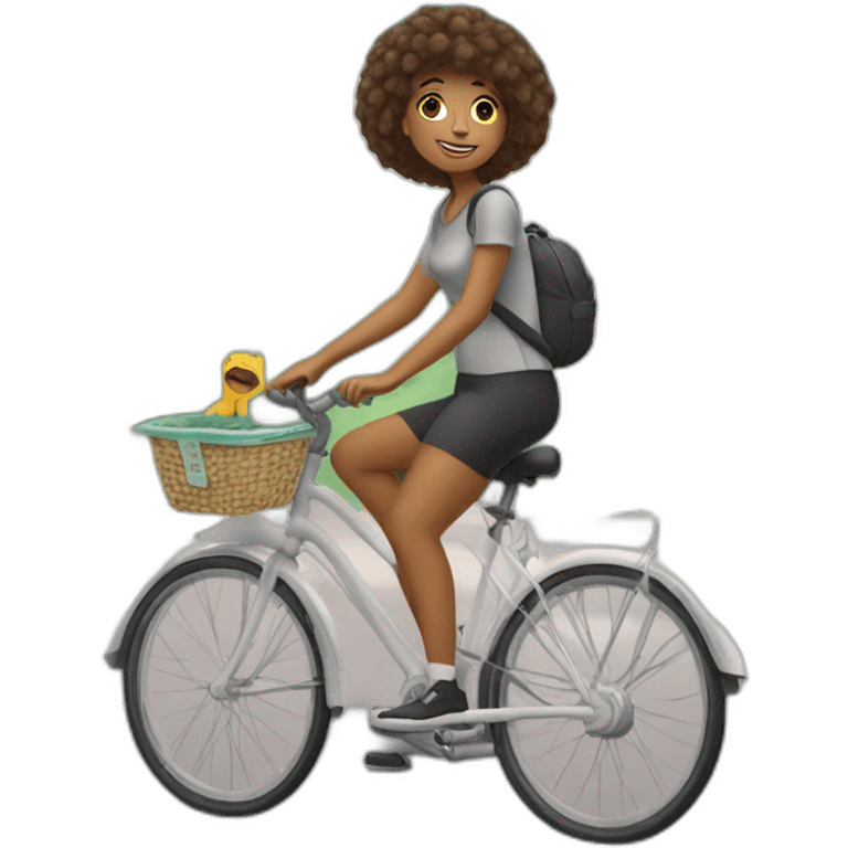 Anais sur un vélo emoji