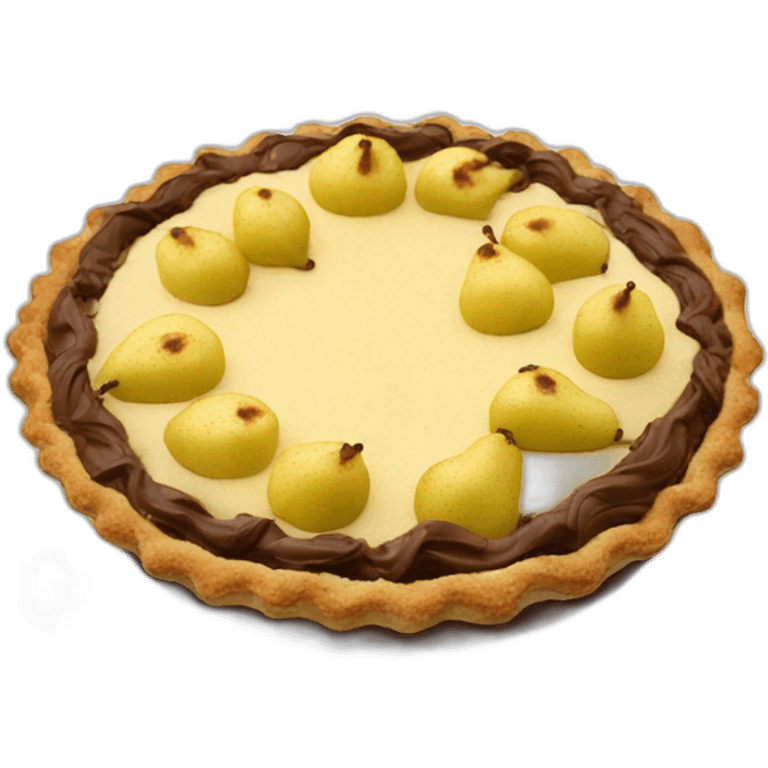 Happy birthday pear chocolate pie emoji