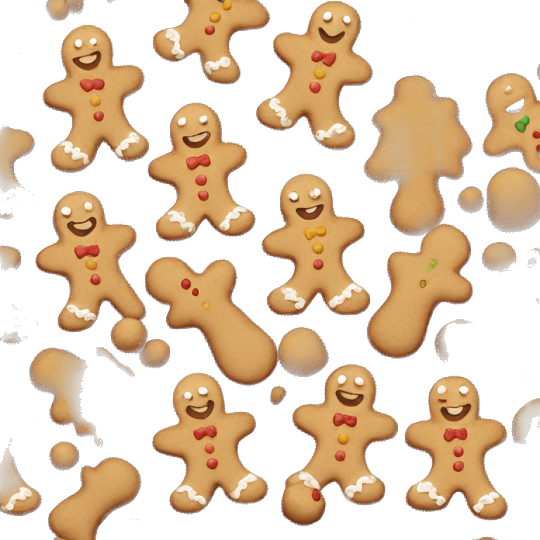 Beige gingerbread man cookie emoji