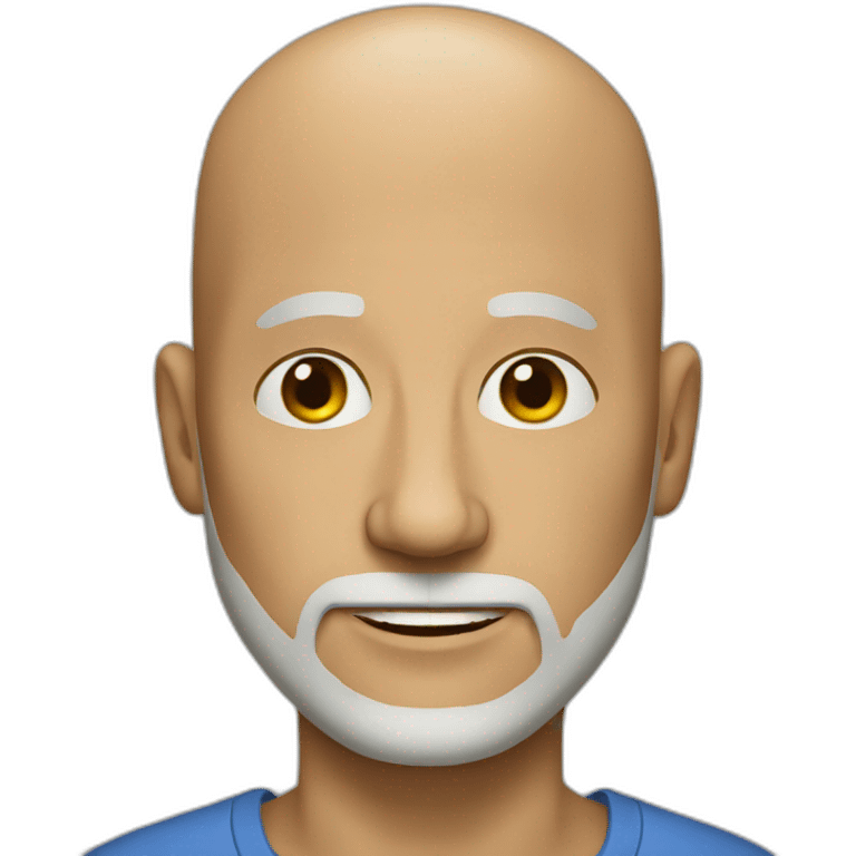 a bald guy with a short beard 52 years old emoji