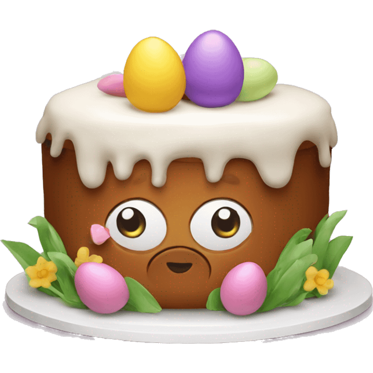 funny Easter cake  emoji