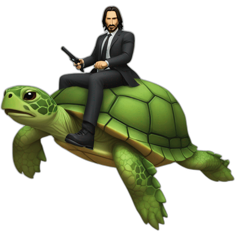 john-wick-riding-turtle emoji