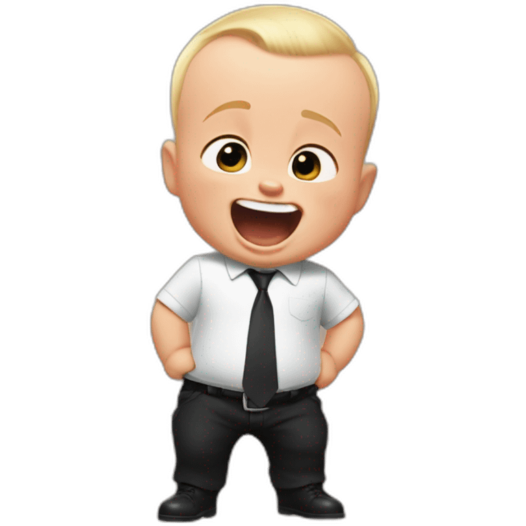 the boss baby is laughing really loud emoji