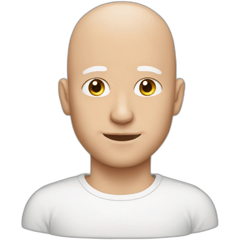 Bald white man with cat ears emoji