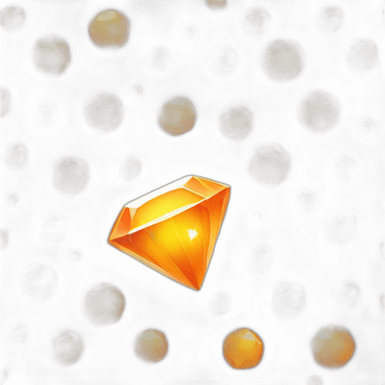 A orange diamant with light emoji