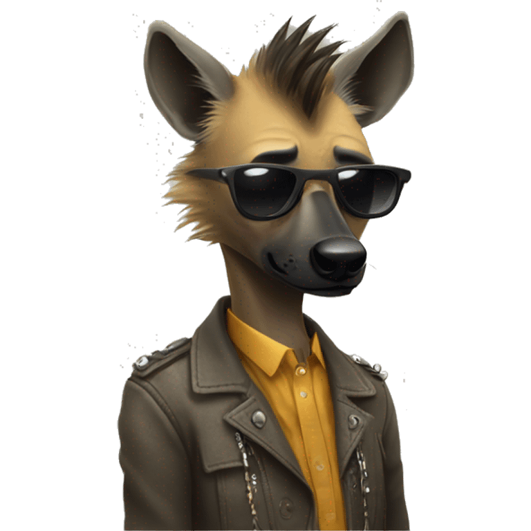 Stylish hyena emoji