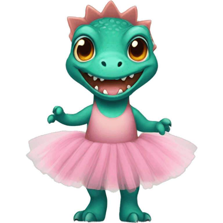 Dinosaur in a tutu  emoji