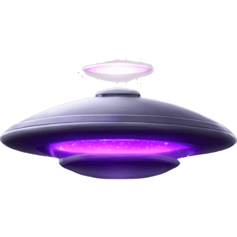 UFO with purple beam emoji