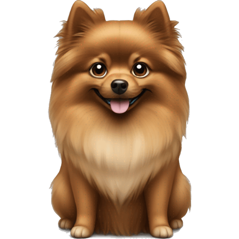 Dog brown small German spitz emoji